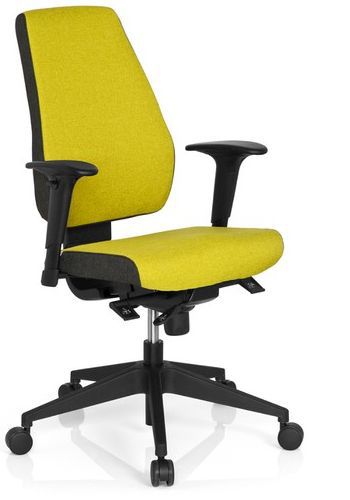 * Bürostuhl / Drehstuhl PRO-TEC 500 Stoff dunkelgrau/grün hjh OFFICE