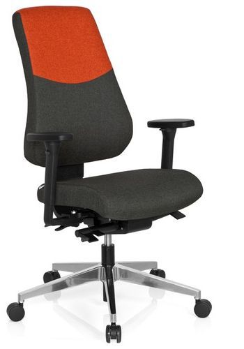 * Bürostuhl / Drehstuhl PRO-TEC 600 Stoff dunkelgrau/rot hjh OFFICE