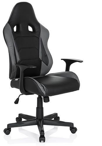 * Gaming Stuhl / Bürostuhl GT GAME Kunstleder schwarz / grau hjh OFFICE