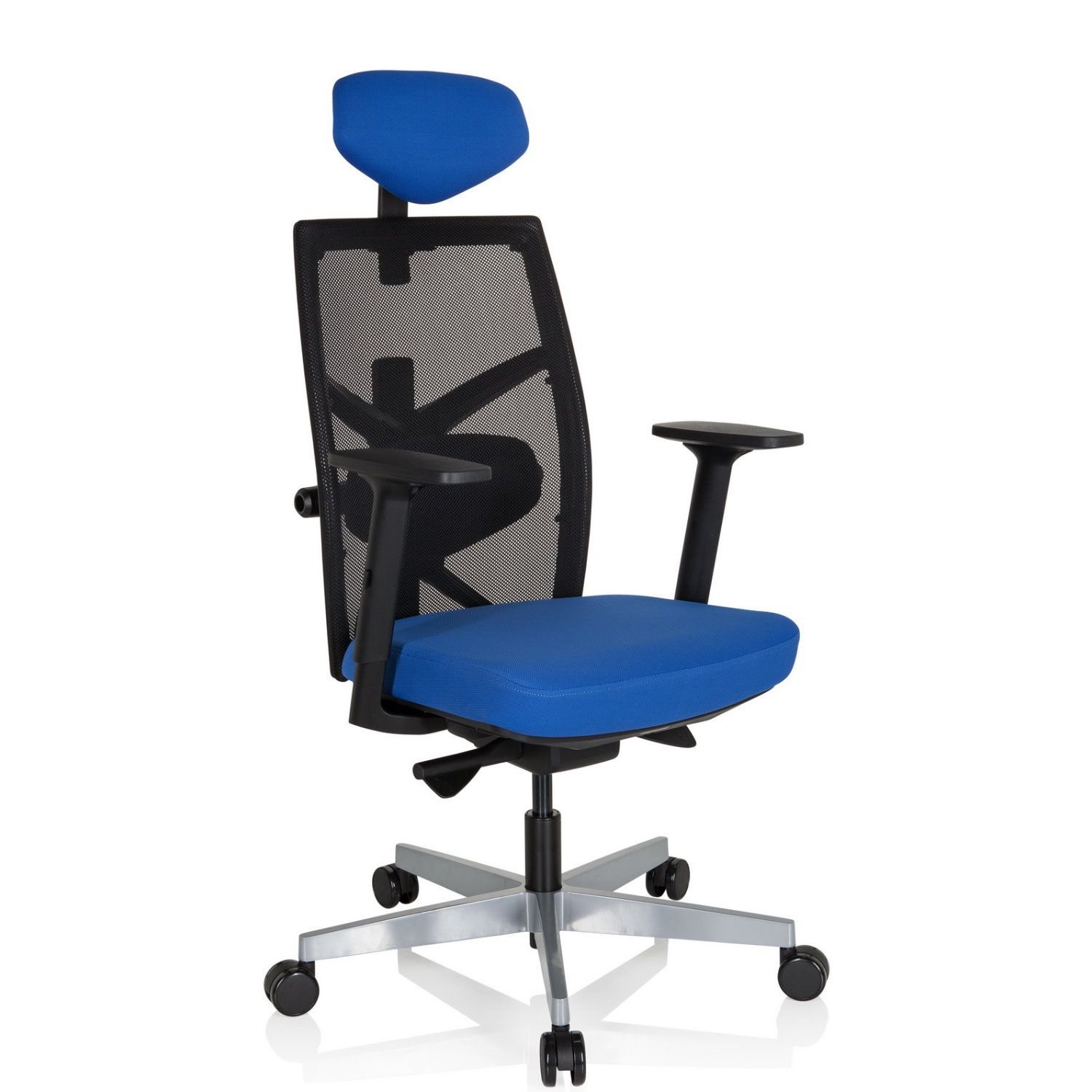 * Bürostuhl / Drehstuhl BELLAC Stoff blau hjh OFFICE