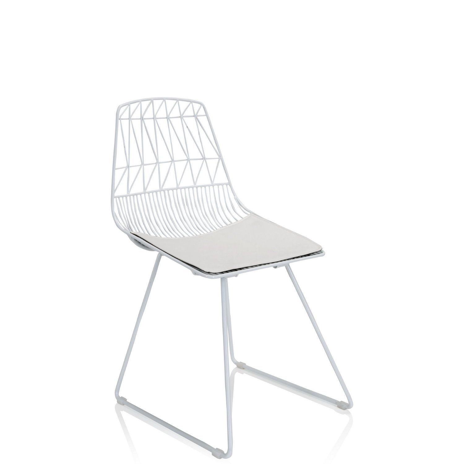Metall-Stuhl / Living Stuhl WIREA mit Sitzkissen schwarz hjh OFFICE