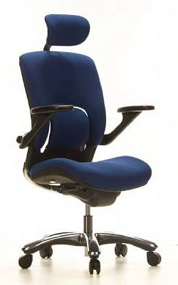 Bürostuhl / Drehstuhl VAPOR LUX Stoff blau hjh OFFICE