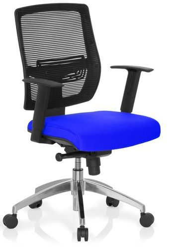 * Bürostuhl / Drehstuhl NET 90 Netzstoff/Stoff schwarz/blau hjh OFFICE