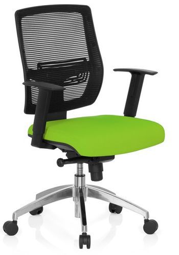 * Bürostuhl / Drehstuhl NET 90 Netzstoff/Stoff schwarz/grün hjh OFFICE
