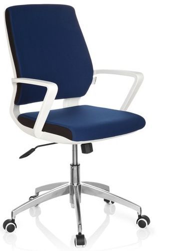 * Bürostuhl / Drehstuhl ESTRA blau - Gestell weiß hjh OFFICE