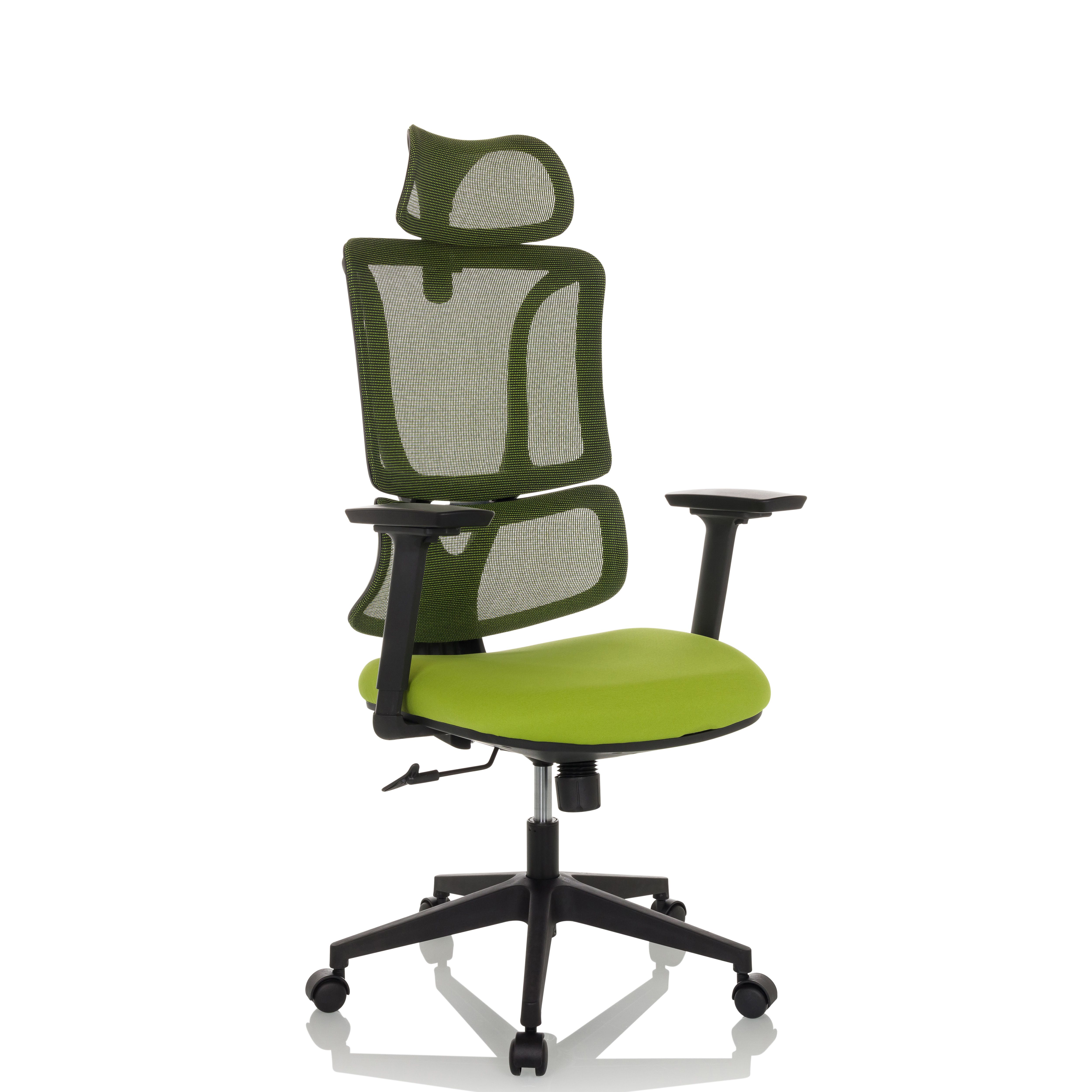Bürostuhl / Drehstuhl ERGOMY Sitz Stoff / Rücken Netzstoff grün mybuero