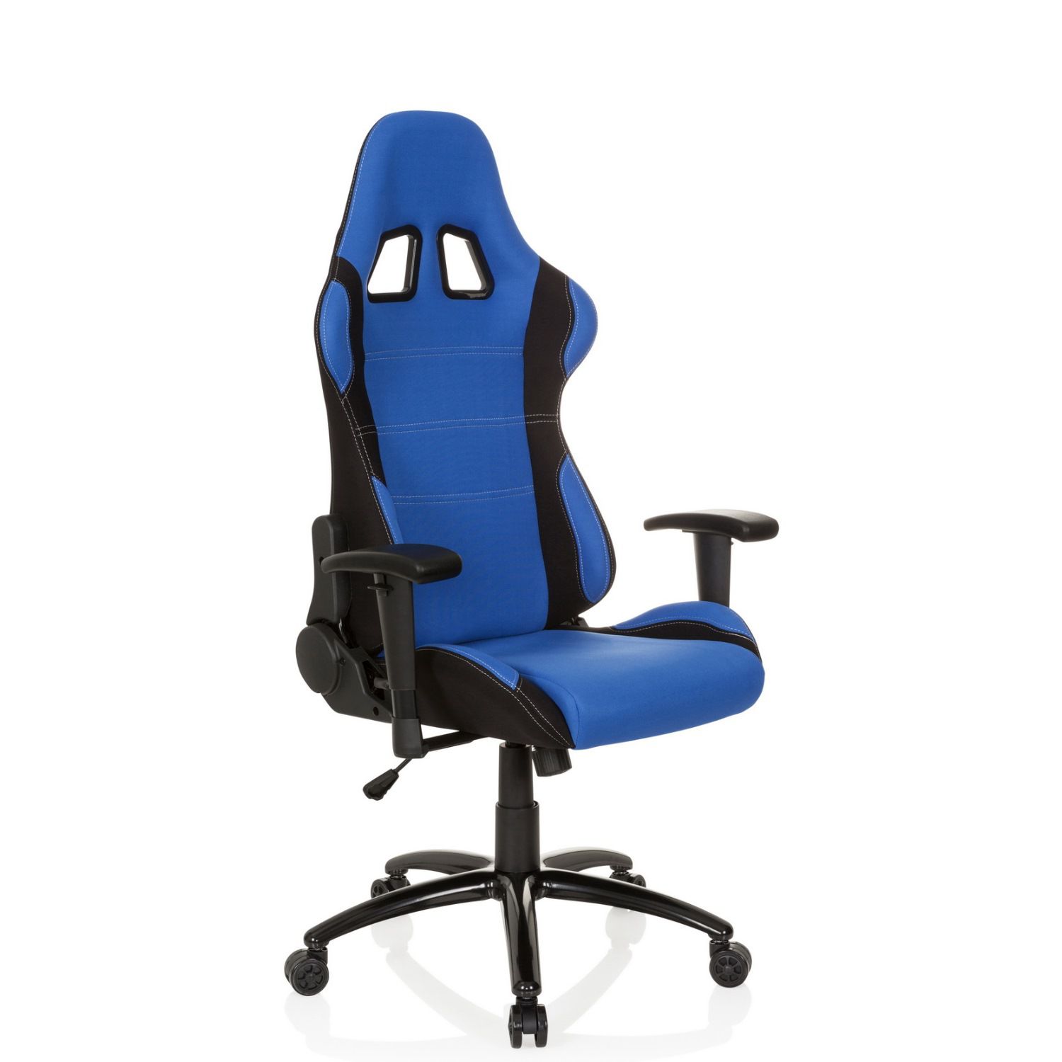 * Gaming Stuhl / Bürostuhl GAME FORCE Stoff schwarz / blau hjh OFFICE