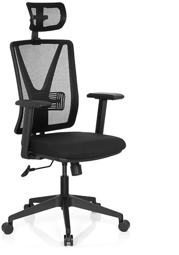 Bürostuhl / Drehstuhl CARLOW PRO Netzstoff schwarz hjh OFFICE