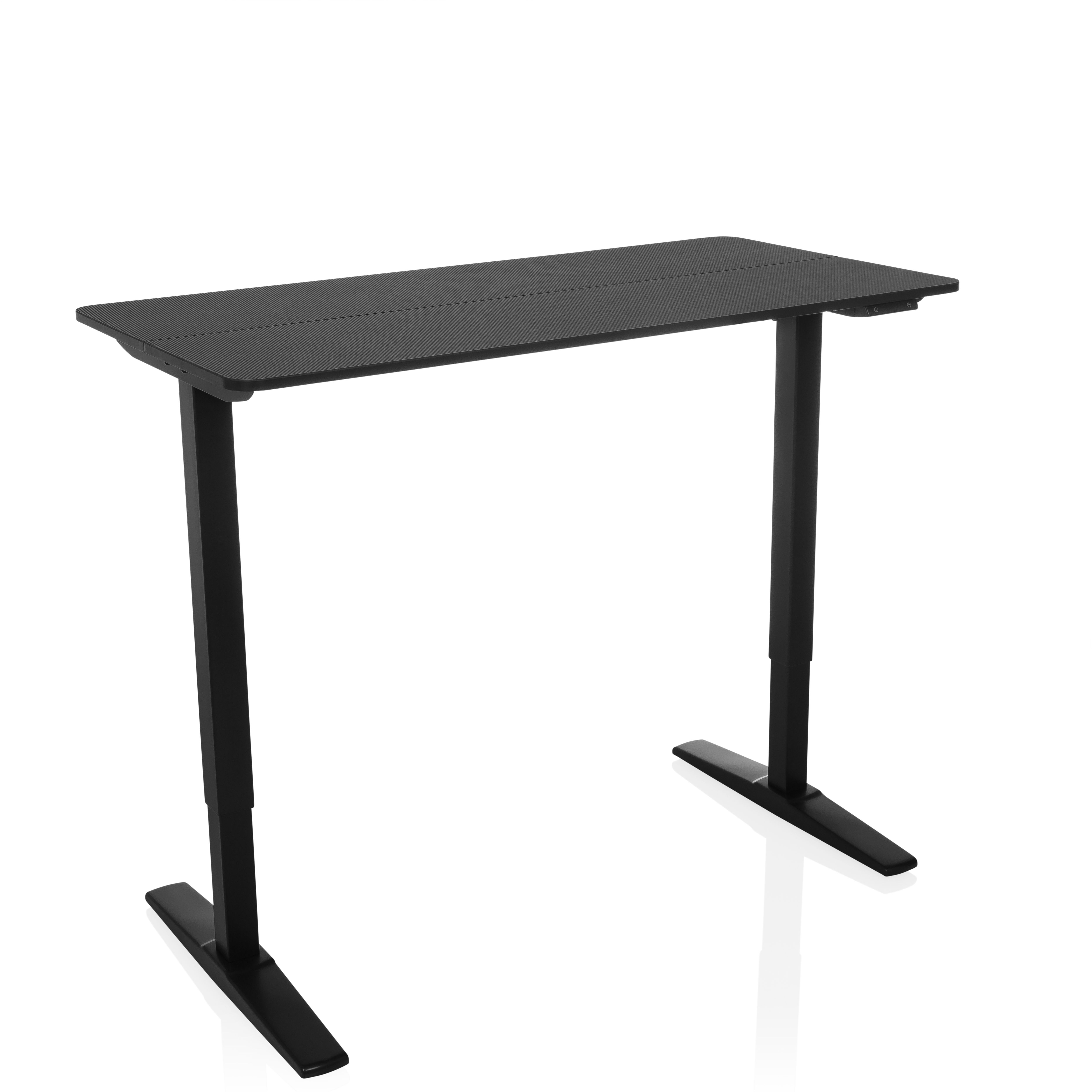 Schreibtisch STAND CARBON 120 x 60 elektrisch höhenverstellbar schwarz hjh OFFICE