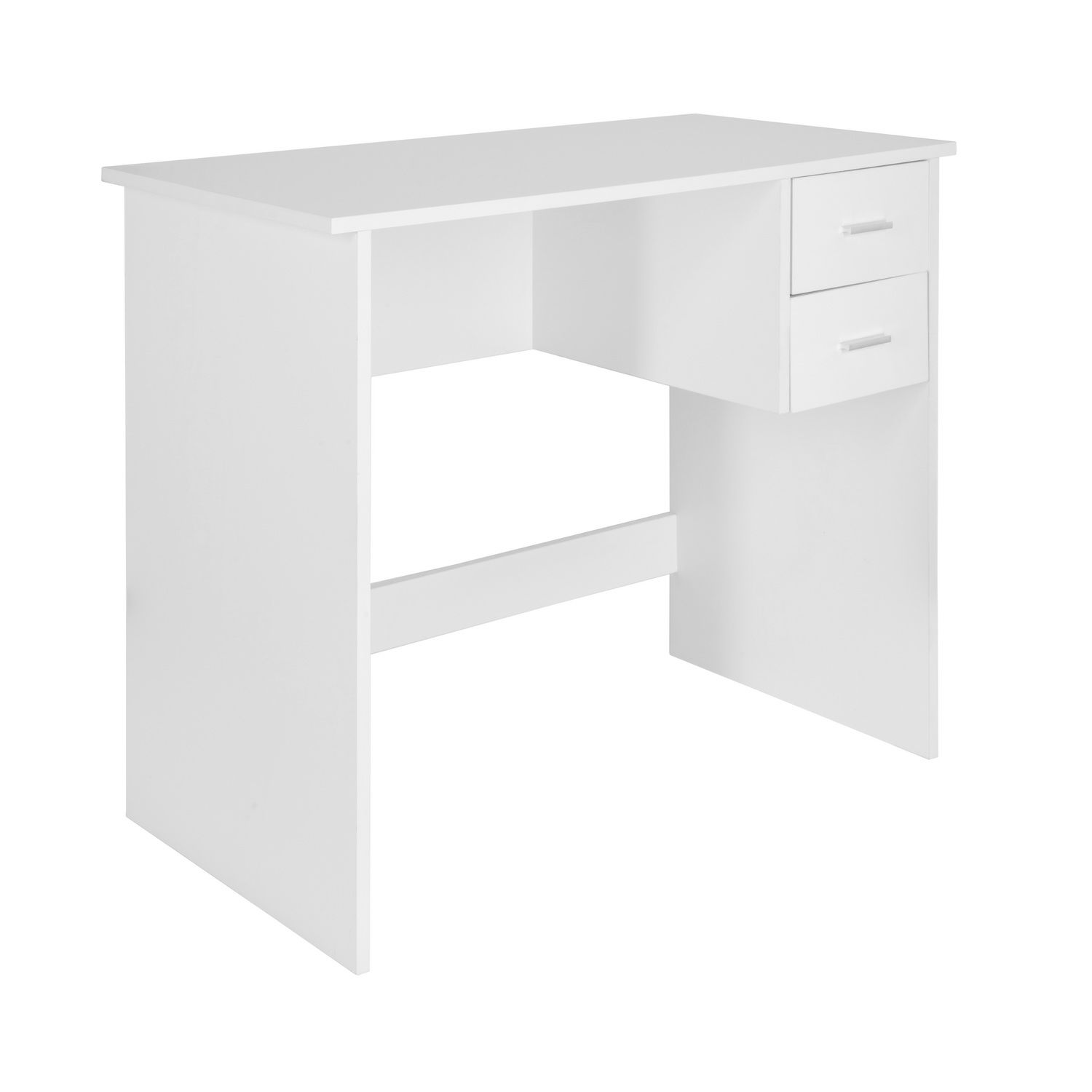 Schreibtisch / Computertisch BASIX I 90 x 48 cm mit 2 Schubladen weiß hjh OFFICE