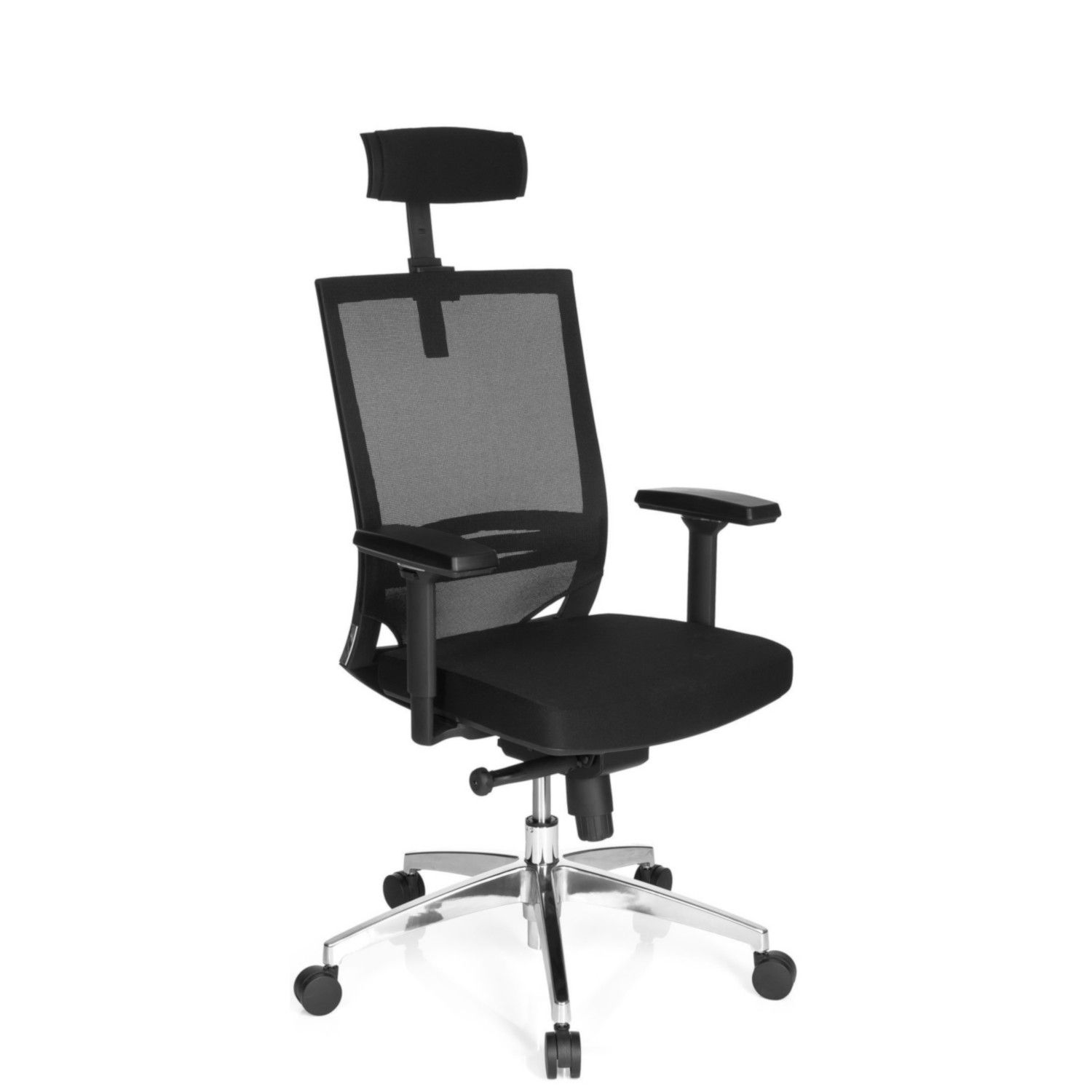 Bürostuhl / Chefsessel PORTO MAX HIGH Sitz Stoff / Rücken Netz hjh OFFICE
